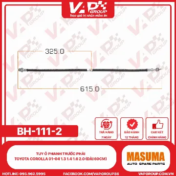 Tuy Ô Phanh Trước Phải Toyota Corolla 01-04 1.3 1.4 1.6 2.0 (Dài 60Cm)