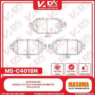 Má Phanh Sau Mazda 3 1.5 / 2.0 16-18 (Phanh Tay Điện Tử), Cx3 1.8 18-20