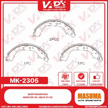 Guốc phanh sau Hiace 96-04 , hilux 91-02