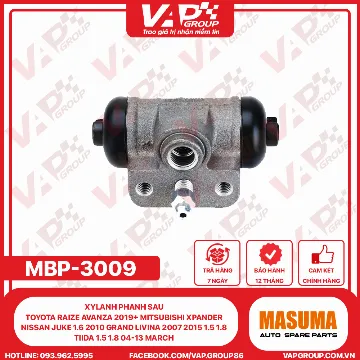Xylanh phanh sau TOYOTA RAIZE AVANZA 2019+ MITSUBISHI XPANDER Nissan Juke 1.6 2010 Grand Livina 2007 2015 1.5 1.8 Tiida 1.5 1.8 04-13 MARCH