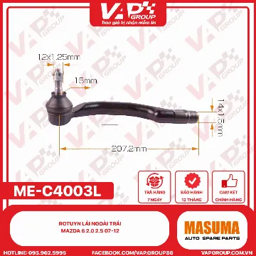 Rotuyn Lái Ngoài Trái Mazda 6 2.0 2.5 07-12