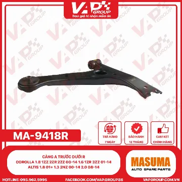 Càng A Trước Dưới R Corolla 1.8 1Zz 2Zr 2Zz 00-14 1.6 1Zr 3Zz 01-14 Altis 1.8 01+ 1.3 2Nz 00-14 2.0 08-14