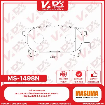 Má Phanh Sau Lexus Rx330/350/450 04-09 Rav 4 05-13 Highlander 2.4 3.3 00-07