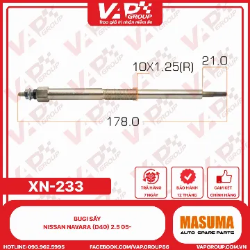 Bugi Sấy Nissan Navara (D40) 2.5 05-