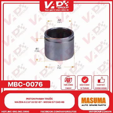 Piston Phanh Trước Mazda 6 2.0 1.8 02-07 - Ngoài 57 Cao 46