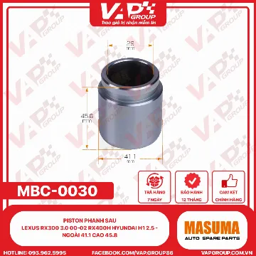 Piston Phanh Sau Lexus Rx300 3.0 00-02 RX400H HYUNDAI H1 2.5 - Ngoài 41.1 Cao 45.8