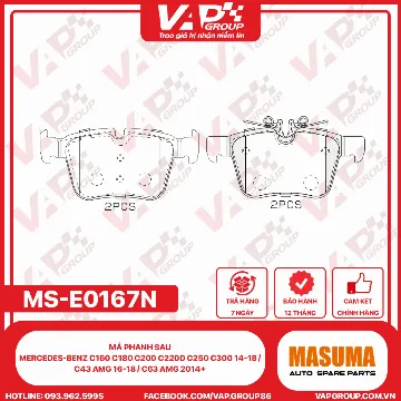 Má Phanh Sau Mercedes-Benz C160 C180 C200 C220D C250 C300 14-18 / C43 Amg 16-18 / C63 Amg 2014+