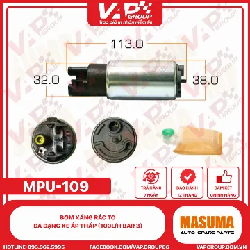 Bơm Xăng RẮC TO ĐA DẠNG XE ÁP THẤP (100L/H BAR 3)