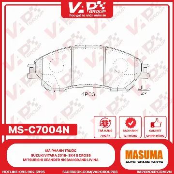 Má Phanh Trước Suzuki Vitara 2016+, Mitsubishi Xpander, Nissan Grand Livina