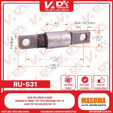 Cao su càng A Nhỏ Nissan X-trail T31 T32 Qashqai 06-14 Juke 10-19 Koleos 08-16