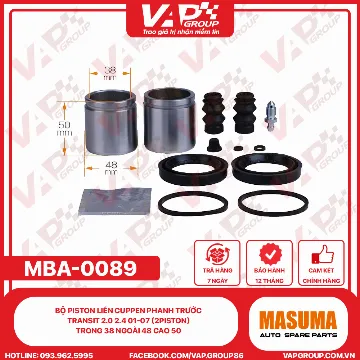 Bộ Piston Liền Cuppen Phanh Trước Transit 2.0 2.4 01-07 (2PISTON) Trong 38 Ngoài 48 Cao 50