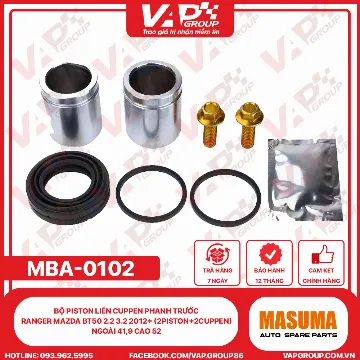 Bộ Piston liền Cuppen phanh trước Ranger MAZDA BT50 2.2 3.2 2012+ (2piston+2cuppen) ngoài 41,9 cao 52