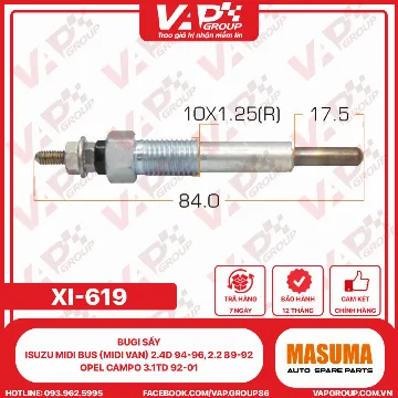 Bugi Sấy Isuzu Midi Bus (Midi Van) 2.4D 94-96, 2.2 89-92, Opel Campo 3.1Td 92-01