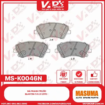 Má Phanh Trước Elantra 1.6 2.0 2015 -