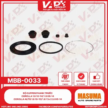 Bộ Cuppen Phanh Trước Corolla 1.6 10-14/ 1.8 08-14, Corolla Altis 1.6 10-13/ 1.8 13+/ 2.0 08-14