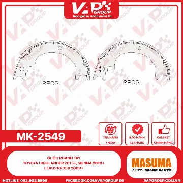 Guốc Phanh Tay Toyota Highlander 2015+, Sienna 2010+, Lexus RX350 2008+