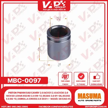 Piston Phanh Sau Camry 2.0 ACV31 2.4 ACV30 3.0 MCV30 Lexus Es240 2.4 09-12, Es300 3.0 01-06, Es350 3.5 06-12, Corolla Cross 2.0 2021+ - Ngoài 38 Cao 45