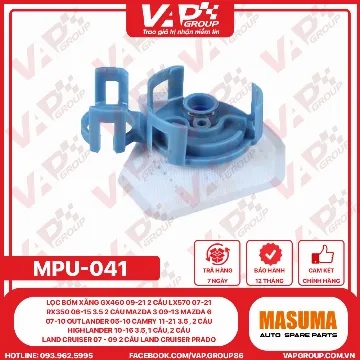 Lọc Bơm Xăng Gx460 09-21 2 Cầu Lx570 07-21 Rx350 06-15 3.5 2 Cầu Mazda 3 09-13 Mazda 6 07-10 Outlander 05-10 Camry 11-21 3.5 , 2 Cầu Highlander 10-16 3.5, 1 Cầu, 2 Cầu Land Cruiser 07 - 09 2 Cầu Land Cruiser Prado
