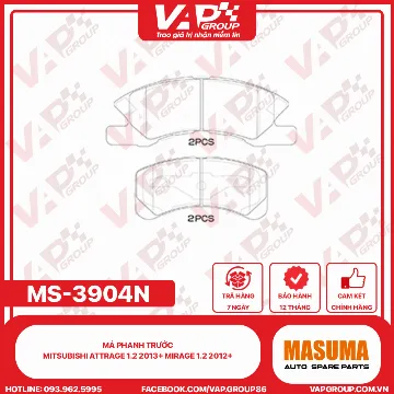 Má phanh trước Mitsubishi Attrage 1.2 2013+ Mirage 1.2 2012+ ( Mã chuẩn )