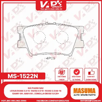 Má Phanh Sau LEXUS Es200 2.0 15- Es250 2.5 12- Es350 3.5 06-18 Camry 06-, Rav4 05-, Corolla Cross 1.8 20+