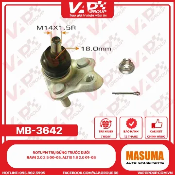 Rotuyn Trụ Đứng Trước Dưới Rav4 2.0 2.5 00-05, Altis 1.8 2.0 01-08