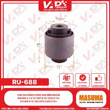 Cao Su Càng Cong Sau Bên Ngoài Mazda 3 1.5 13-18/1.6 13-14/2.0 13+, 6 2.0/2.5 12-18/, Cx5 2.0/2.5 11+