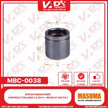 Piston Phanh Trước CHVEROLET Orlando 1.8 2011+ -Ngoài 57 Cao 55.2
