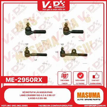 Bộ Rotuyn Lái Ngoài Phải Land Cruiser 100 4.2 4.5 98-07 , Lx450 4.5 95-98
