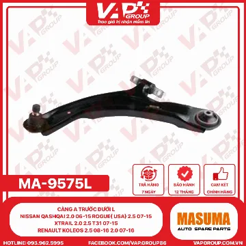 Càng A Trước Dưới L Nissan Qashqai 2.0 06-15 Rogue( Usa) 2.5 07-15 XTrail 2.0 2.5 T31 07-15 Renault Koleos 2.5 08-16 2.0 07-16