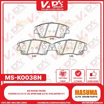 Má Phanh Trước Tucson 1.6 2.0 15-20, Sportage 2.0 15-21 Elantra 17+