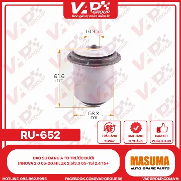 Cao Su Càng A To Trước Dưới Innova 2.0 05-20, Hilux 2.5/3.0 05-15/ 2.4 15+