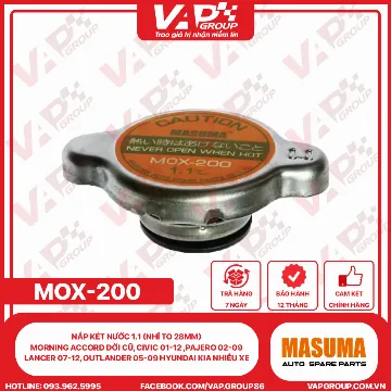 Nắp Két Nước 1.1 (Nhĩ To 28Mm) Morning Accord Đời Cũ, Civic 01-12 ,Pajero 02-09 Lancer 07-12, Outlander 05-09 HYUNDAI KIA NHIỀU XE