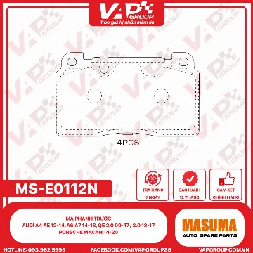 Má Phanh Trước Audi A4 A5 12-14, A6 A7 14-18, Q5 2.0 09-17 / 3.0 12-17, Porsche Macan 14-20