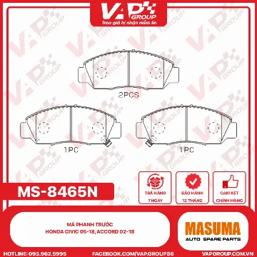 Má Phanh Trước Honda Civic 05-18, Accord 02-18
