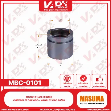 Piston Phanh Trước Chevrolet DAEWOO - Ngoài 52 Cao 46/48