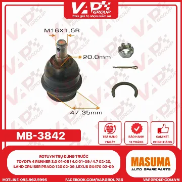 Rotuyn Trụ Đứng Trước Toyota 4 Runner 3.0 01-05 / 4.0 01-09 / 4.7 02-20, Land Cruiser Prado 120 02-09, Lexus Gx470 02-09