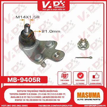 Rotuyn Trụ Đứng Trước Dưới Phải Toyota Camry 2.0 2006- / 2.4 06-12 / 2.5 3.5 09-17, Avalon 2.5 12-18 / 3.5 2005-, Lexus Es240 09-12, Es250 12-18, Es300H 12-15, Es350 06-18