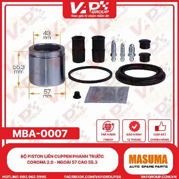 Bộ Piston Liền Cuppen Phanh Trước Corona 2.0 - Ngoài 57 Cao 55.3