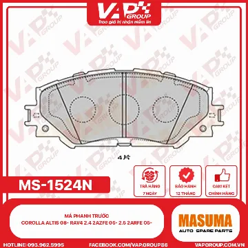 Má Phanh Trước Corolla Altis 08- RAV4 2.4 2AZFE 05- 2.5 2ARFE 05-