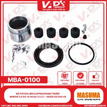 Bộ Piston Liền Cuppen Phanh Trước Innova 2.0 03-16 Hilux 2.5 2.7 - Ngoài 60 cao 48