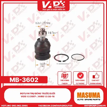 Rotuyn Trụ Đứng Trước Dưới Vios 1.5 2007-, Yaris 1.5 06-16