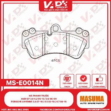 Má Phanh Trước Audi Q7 3.0 4.2 05-15 / 3.6 06-09, Porsche Cayenne 3.6 07-10 / 4.5 02-10 / 4.7 06-10