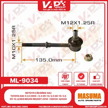 Rotuyn Cân Bằng Sau Toyota Rav 4 2.0 2005- / 2.4 05-13 / 2.5 08-15 / 3.5 05-13, Lexus Nx200 Nx200T 2014- (48830-42020)