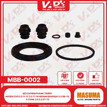 Bộ Cuppen Phanh Trước Mazda CX5 2.0 11-17 2.5 11-18 Nissan Qashqai 2.0 06-15, X-Trail 2.0 2.5 07-15