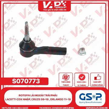 GSP Rotuyn lái ngoài trái phải Lacetti CDX nhập, Cruze 09-18 , Orlando 11-18