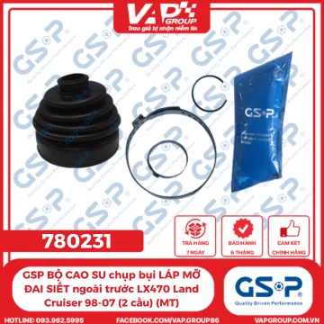 GSP BỘ CAO SU chụp bụi LÁP MỠ ĐAI SIẾT ngoài trước LX470 Land Cruiser 98-07 (2 cầu) (MT)