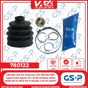 GSP BỘ CAO SU chụp bụi LÁP MỠ ĐAI SIẾT ngoài trước Spark 0.8 1.0 08-15 Matiz M100 M150 00-16 GETZ 02-11 Mazda 2 03-07 SWIFT