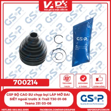 GSP BỘ CAO SU chụp bụi LÁP MỠ ĐAI SIẾT ngoài trước X-Trail T30 01-08 Teana J31 03-08