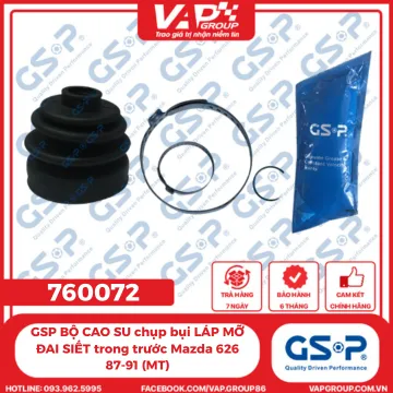 GSP BỘ CAO SU chụp bụi LÁP MỠ ĐAI SIẾT trong trước Mazda 626 87-91 (MT)
