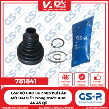 GSP BỘ CAO SU chụp bụi LÁP MỠ ĐAI SIẾT trong trước Audi A4 A5 Q5